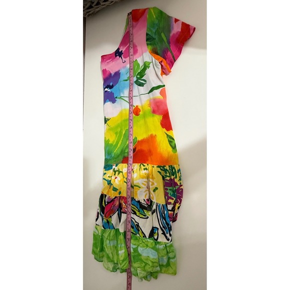 JAMS WORLD Bliss Hattie Dress Sz S Multicolored Floral Tropical Hawaiian Artsy - Picture 10 of 10